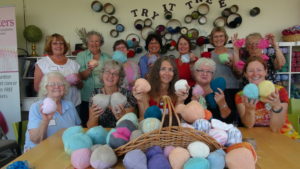 Knitted Knocker volunteers