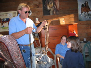 VR Doug instructing with harness